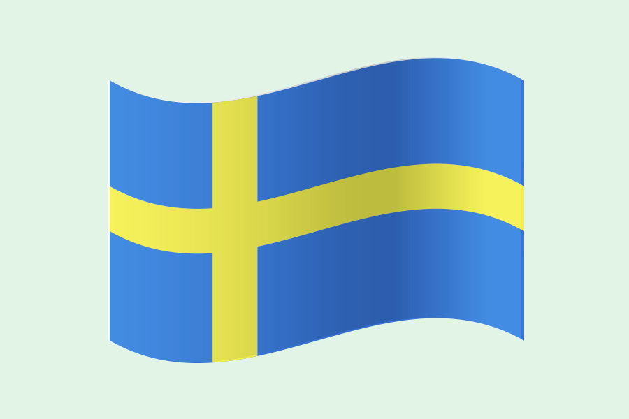 The Swedish flag